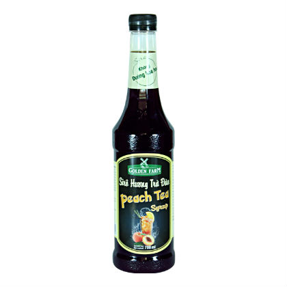 Siro Syrup GoldenFarm Trà Đào 520ml