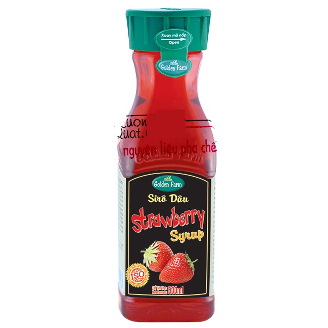 Siro Syrup GoldenFarm Dâu 520ml