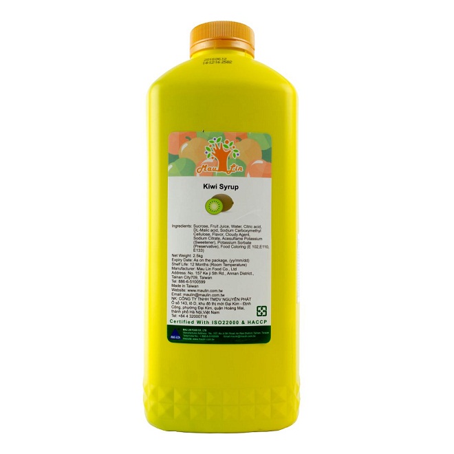Siro Syrup Maulin Đài Loan Canh Vàng Kiwi