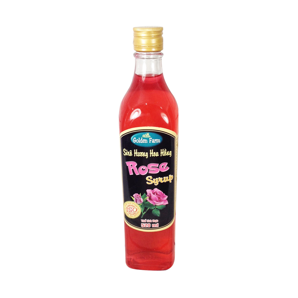 Siro Syrup GoldenFarm Hoa Hồng 520ml