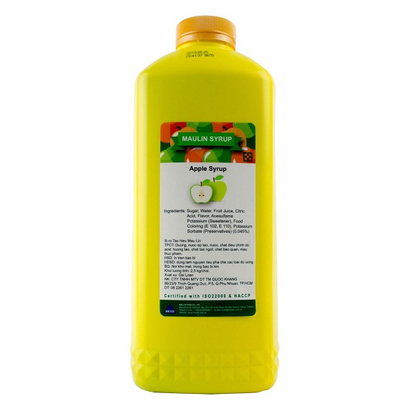 Siro Syrup Maulin Đài Loan Canh Vàng Táo