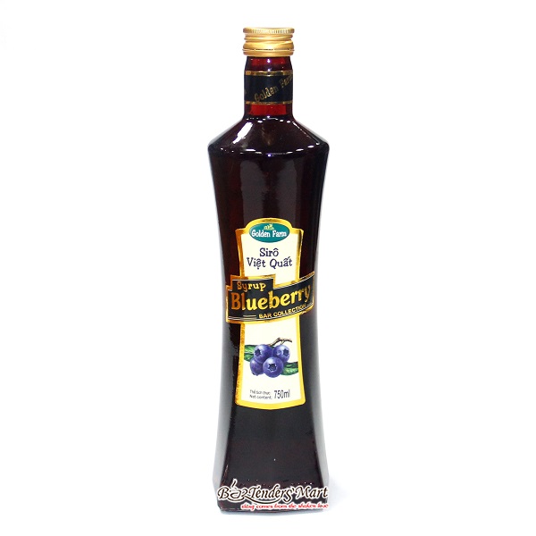 Siro Syrup GoldenFarm Việt Quất Bar Collection 750ml
