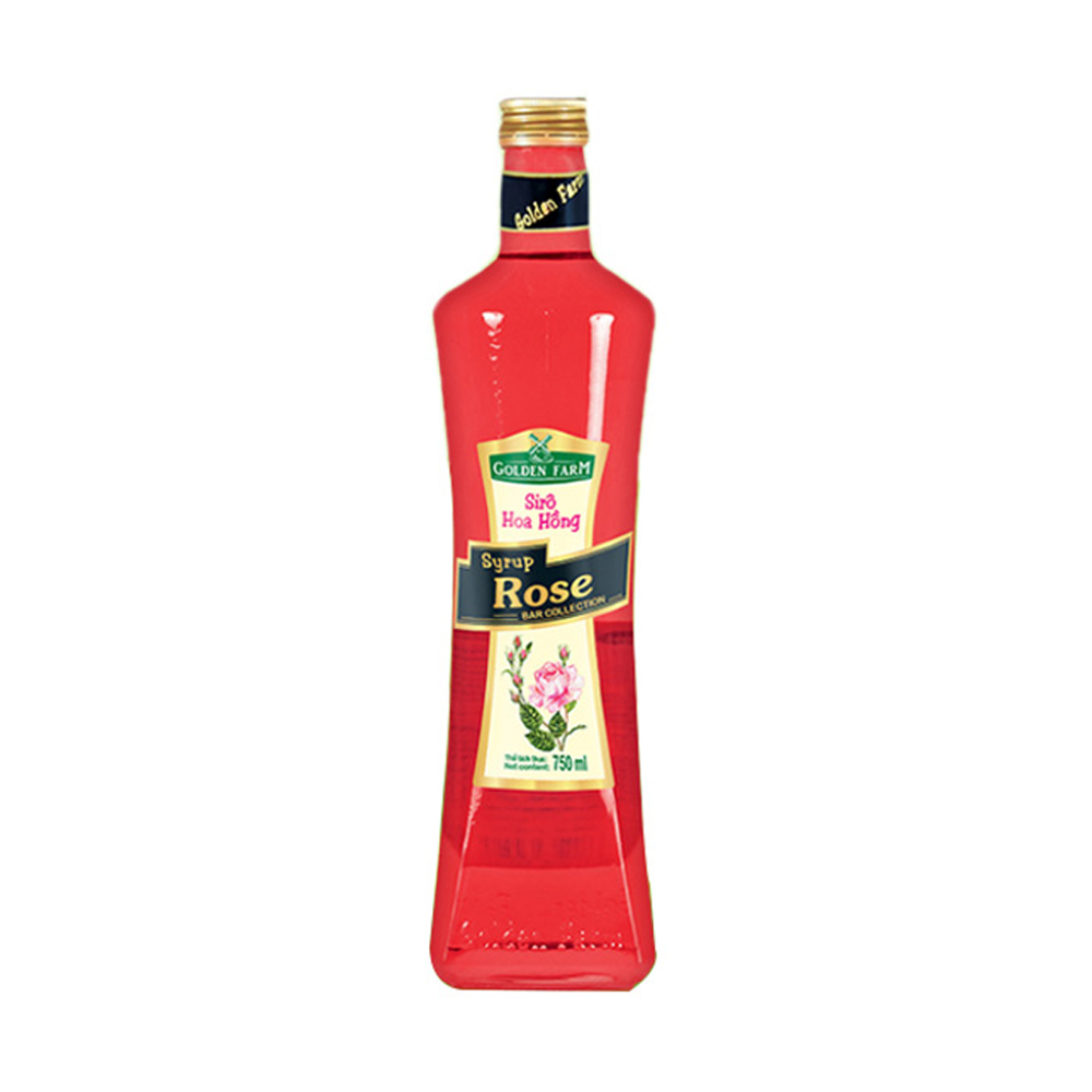 Siro Syrup GoldenFarm Hoa Hồng Bar Collection 750ml 