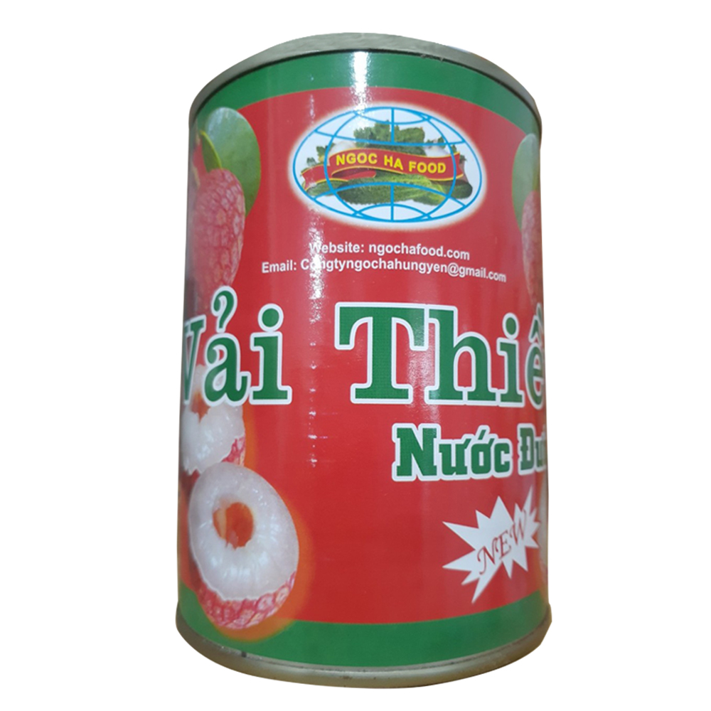 Vải Nước Đường Lon Đỏ Ngọc Hà